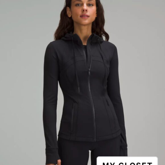 Lululemon Hooded Define Jacket Mesh Vent Nulu Black | Women’s Size 12 - Picture 1 of 4